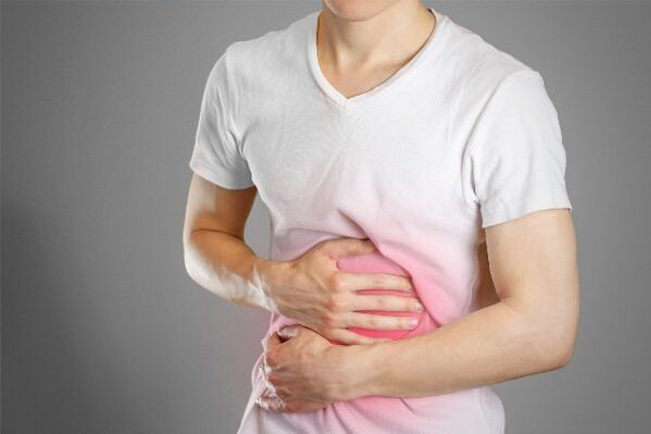 Abdominal pain with amoebas